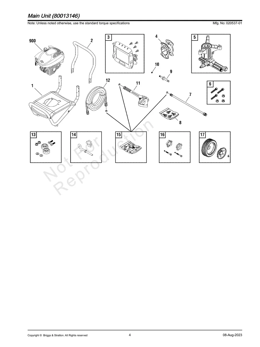 BRIGGS AND STRATTON, 020537-01, IPL.4